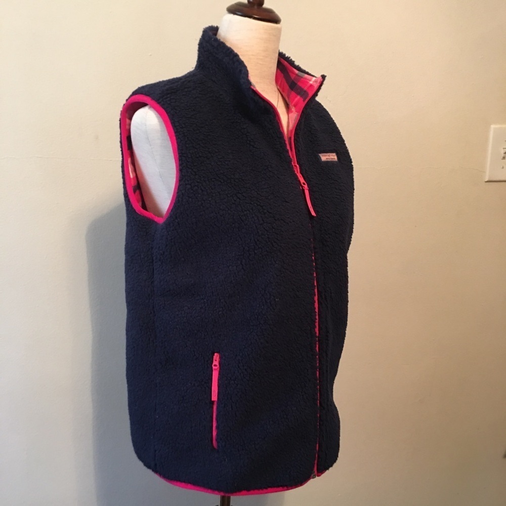 Vineyard Vines Reversible Vest Plaid Size Medium - Picture 9 of 10